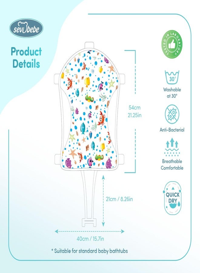 Sevi Bebe Patterned Towel Baby Bath Net - Adjustable, Safe, and Hygienic, 6 Point Safety Feature - Image 4